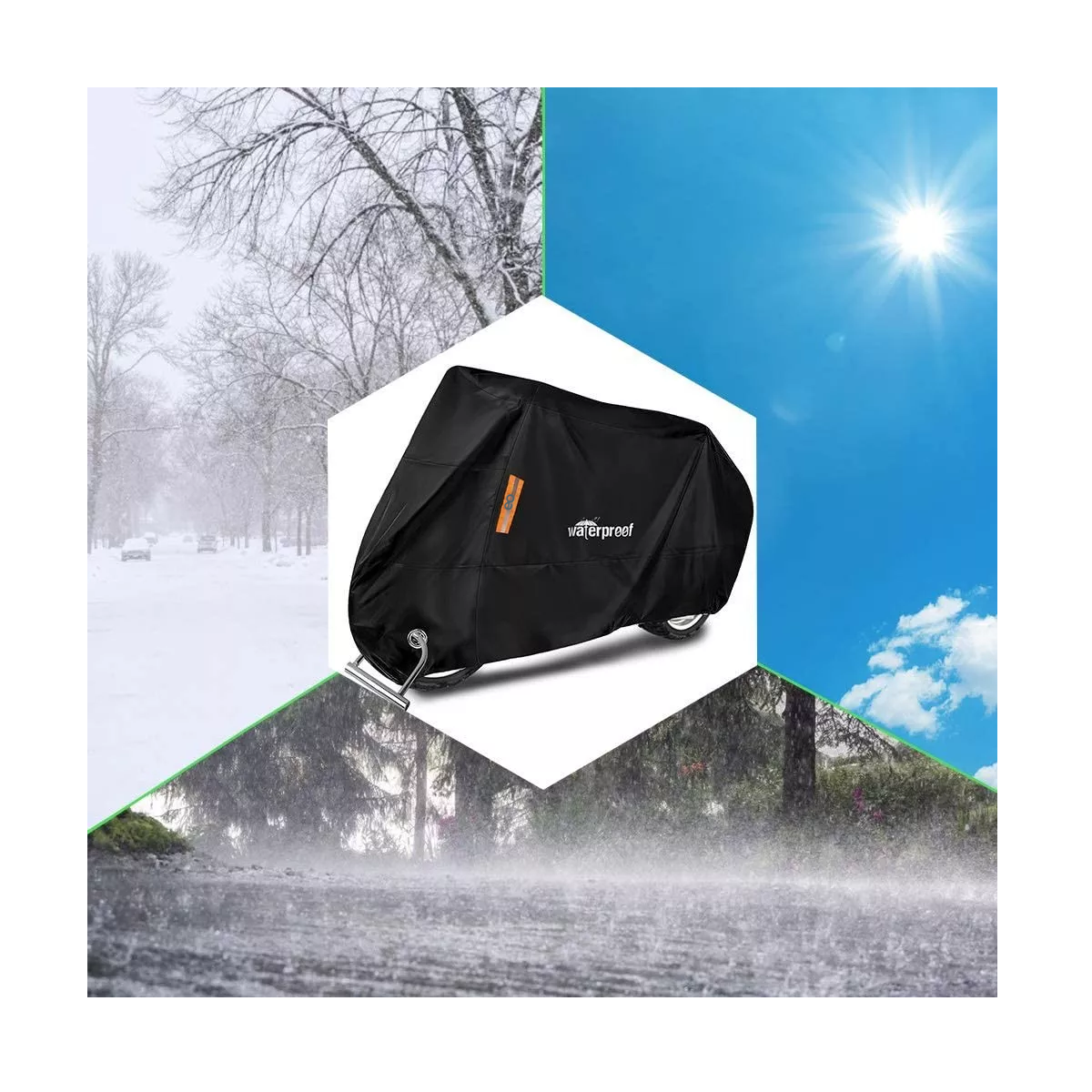 Foto 4 pulgar | Funda De Moto Impermeable, Resistente Al Polvo, A La Nieve Eo Safe Imports Esi-9009 Negro