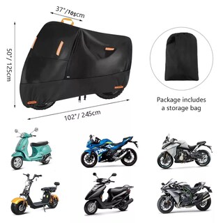 Foto 2 | Funda Motocicleta Impermeable Grueso Cubiertas Para Moto 2xl Eo Safe Imports Esi-17834-1 Negro