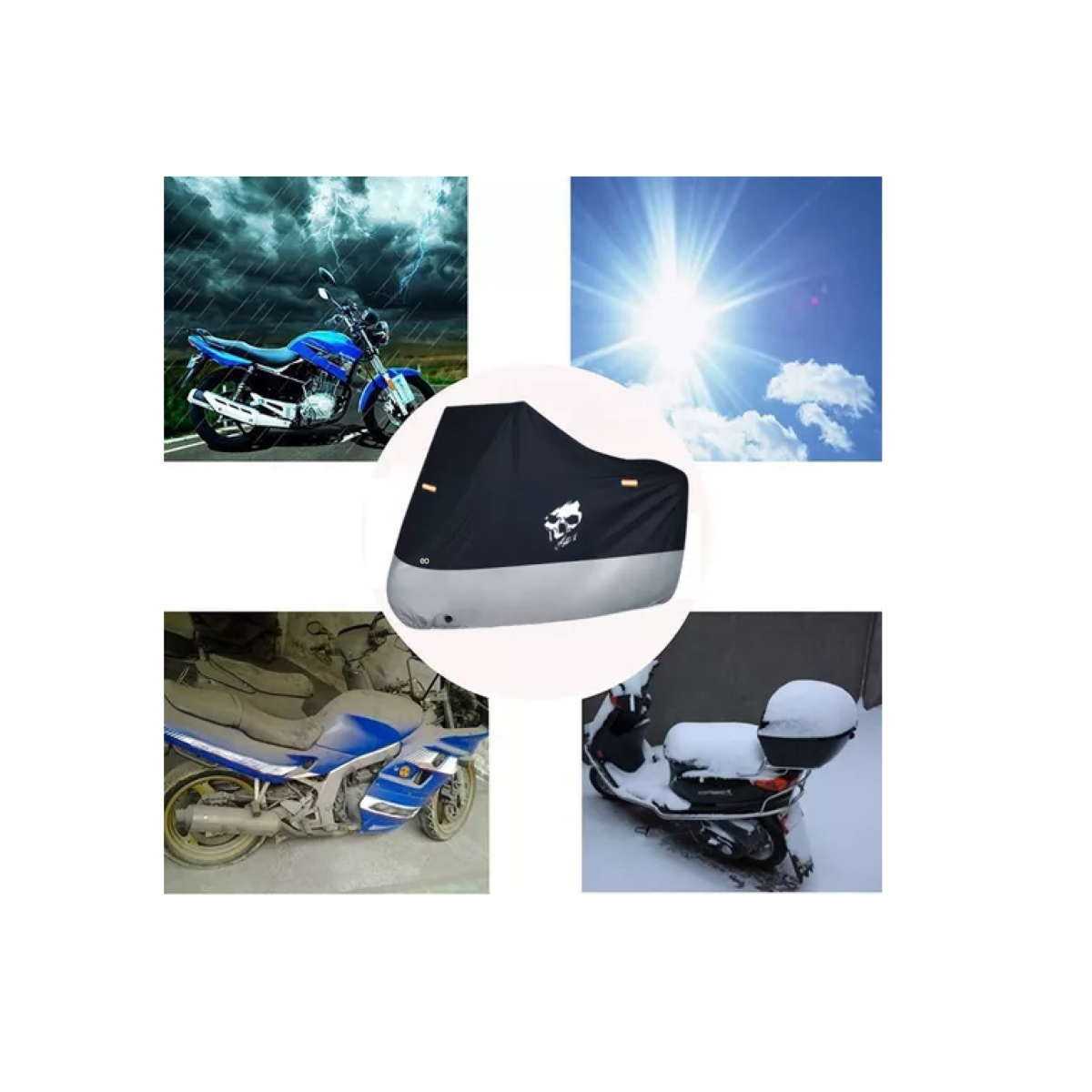 Foto 3 pulgar | Fundas Para Motos Impermeable Cubierta Grueso Eo Safe Imports Esi-17831-1 Multicolor