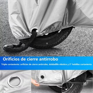 Foto 2 | Funda Antipolvo E Impermeable Para Motocicleta Xl Eo Safe Imports Esi-17838-1 Plata