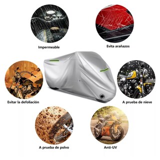 Foto 3 | Funda Antipolvo E Impermeable Para Motocicleta Xl Eo Safe Imports Esi-17838-1 Plata