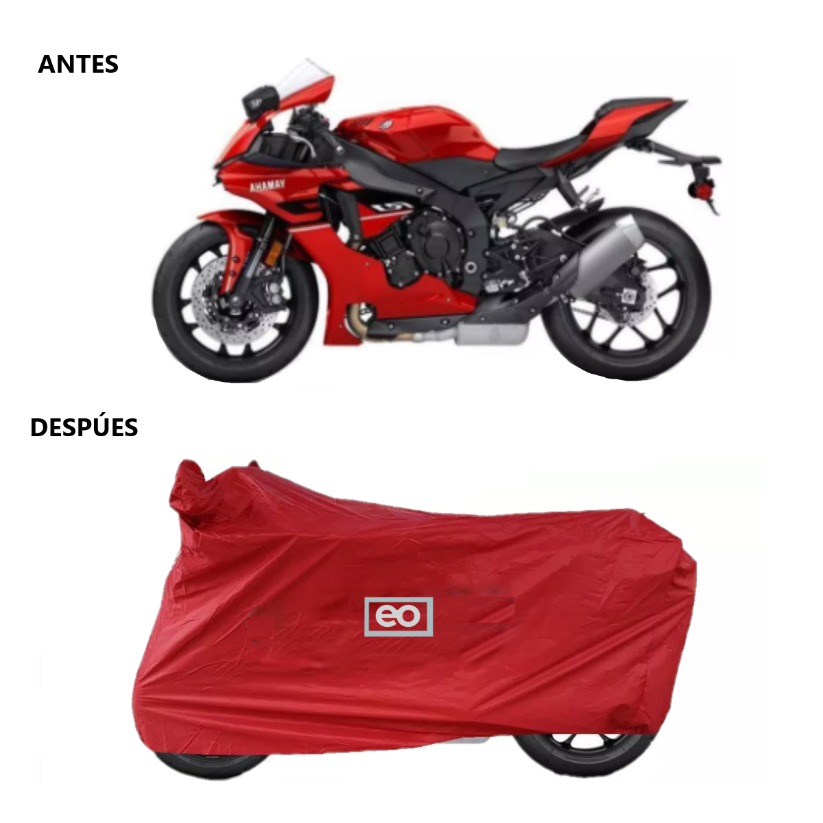 Foto 3 pulgar | Cubierta Funda Impermeable Compatible Yamaha Deportiva Eo Safe Imports Esi-13798-1 Rojo
