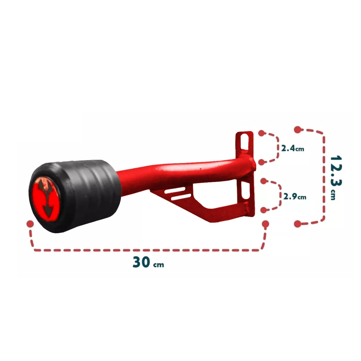 Foto 3 pulgar | Slider Universal Reforzado para Italika Vento Yamaha Eo Safe Imports Esi-9008 Rojo