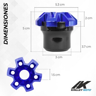 Foto 2 | Repuestos Puntas Slider Para Moto Talla G Azul Kinlley