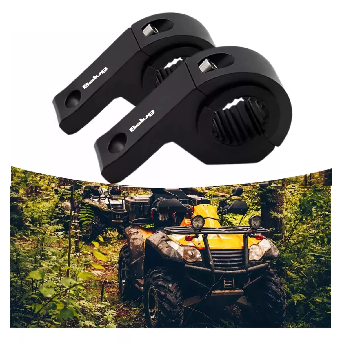 Foto 6 pulgar | Bases Para Luces Belug Auxiliares Metal Motocicleta Auto 2 Pzs Negro
