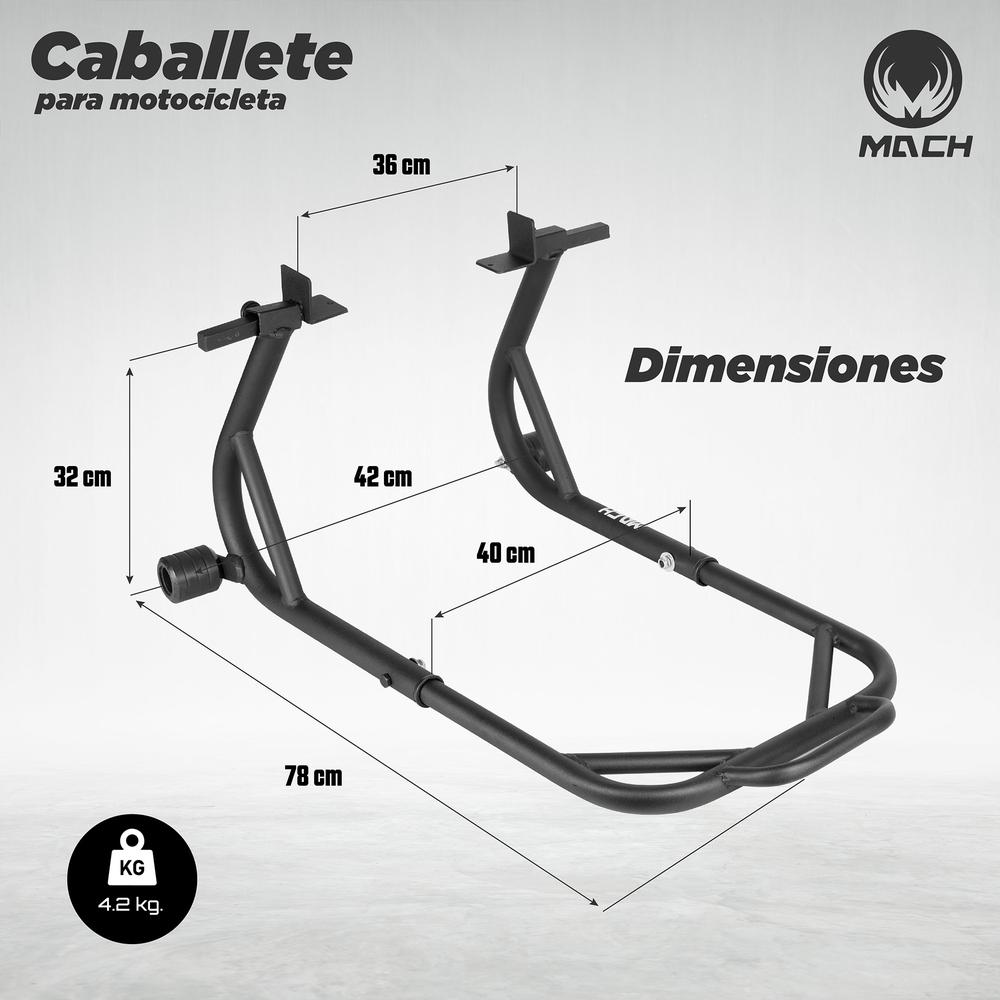 Foto 3 pulgar | Soporte para Moto 200cc Mach Universal 210 kg color Rojo