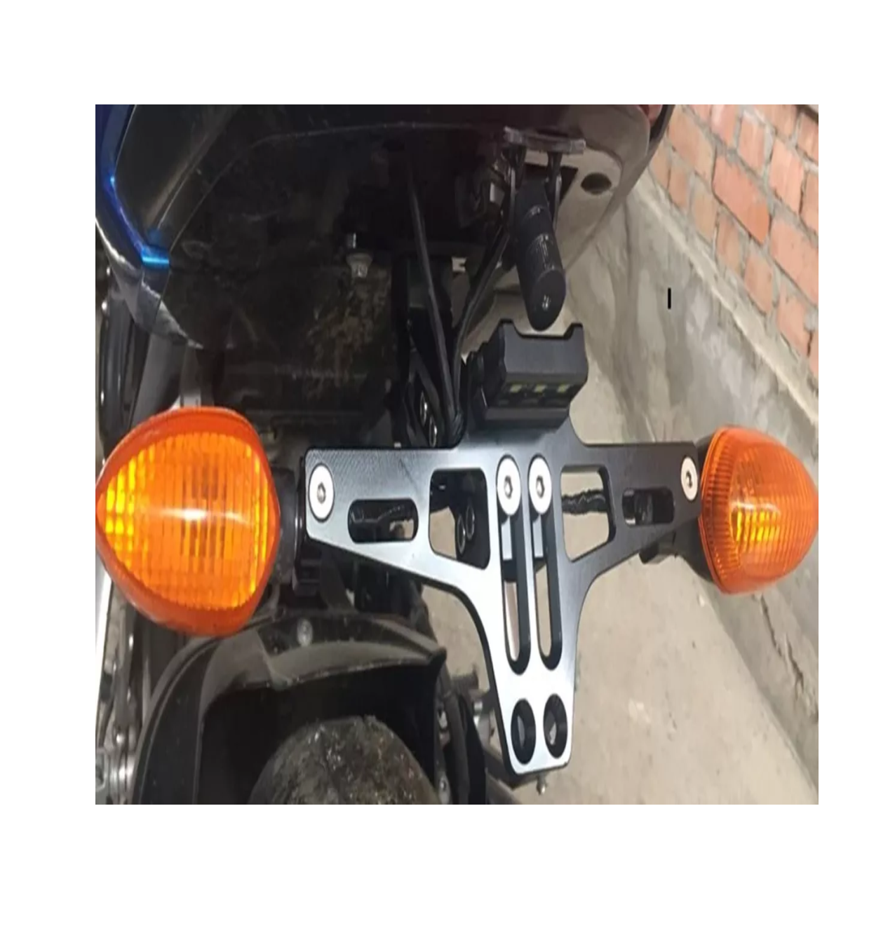 Foto 4 pulgar | Placa de Matrícula de Aleación Aluminio C/luz Led P/Moto Gris