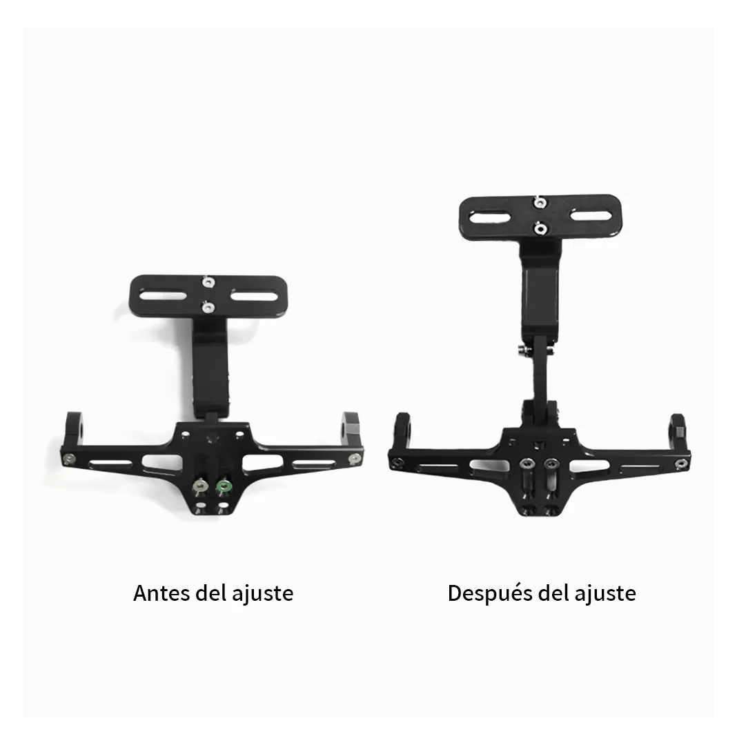 Foto 2 | Soporte Ajustable Para Matrícula De Motocicleta Con Luces Negro