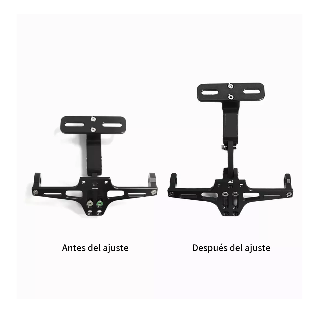 Foto 3 pulgar | Soporte Ajustable Para Matrícula De Motocicleta Con Luces Negro