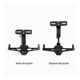 Foto 2 | Soporte Ajustable Para Matrícula De Motocicleta Con Luces Negro
