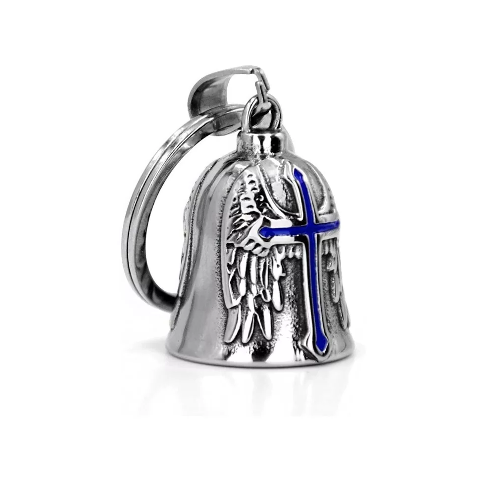 Foto 5 | Campana para Moto Guardián Bell Amuleto Protección Regalo Plata/azul