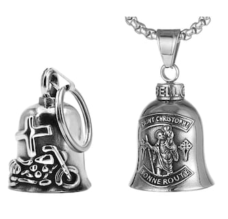Foto 1 | Campana Biker Amuleto Guardian Bell 2 Unidades Plateado