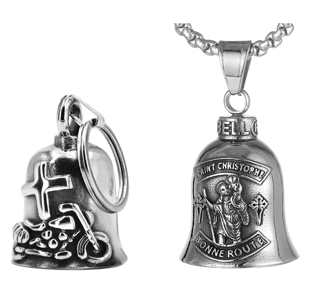 Foto 4 pulgar | Campana Biker Amuleto para Motos Guardian Bell 2 Unidades Plateadas