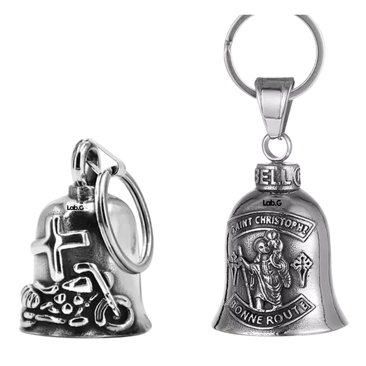 Campana Biker Amuleto Para Motos Guardian Bell 2 Unid, Plateado