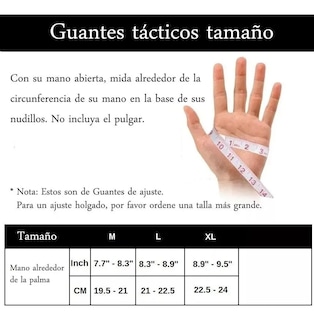 Foto 2 | Guantes Tácticos para Moto y Deportes color Negro Talla XL