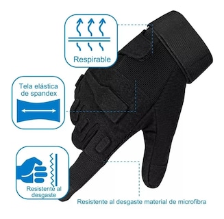 Foto 3 | Guantes Tácticos para Moto y Deportes color Negro Talla XL
