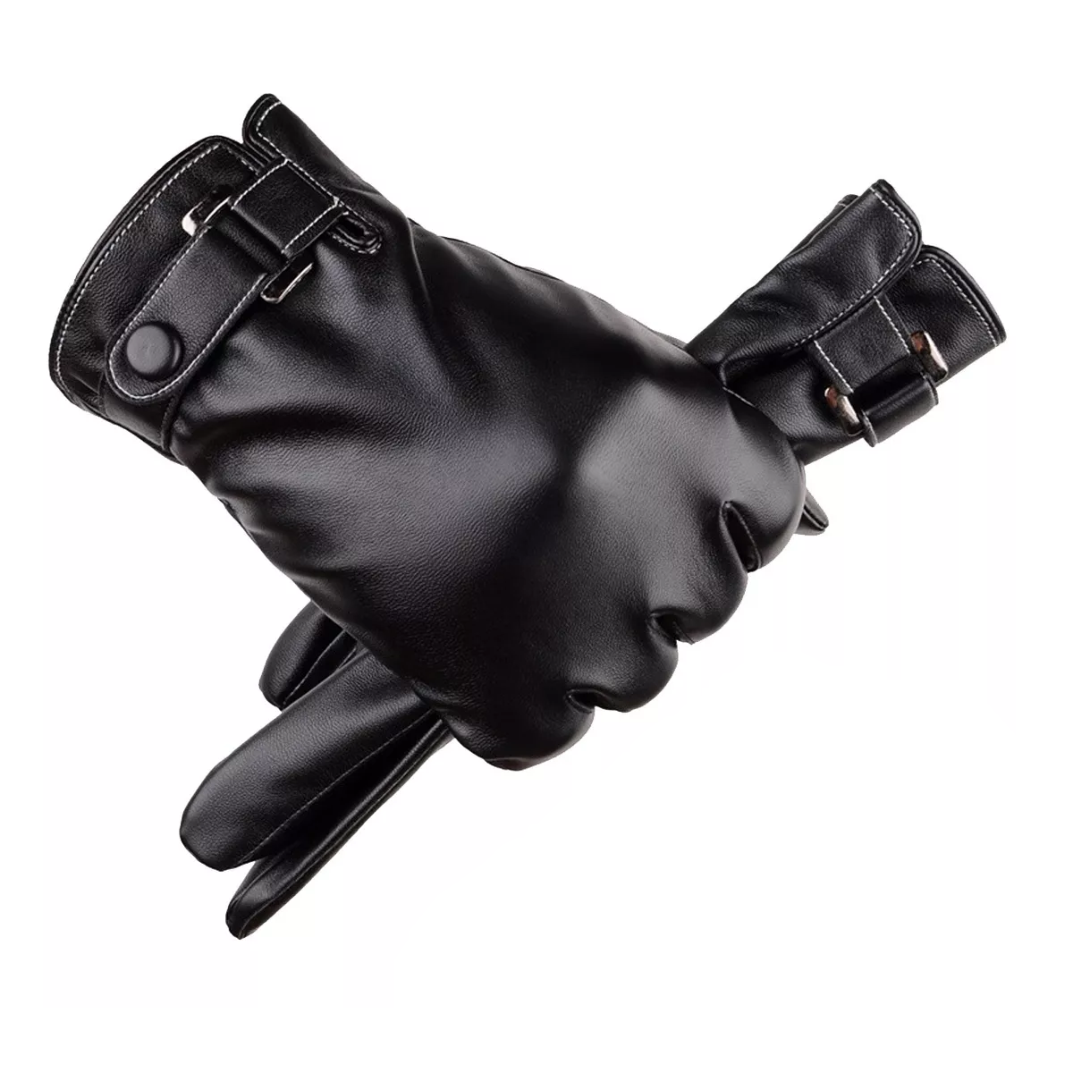 Foto 2 pulgar | Guantes De Cuero Invierno Pantalla Táctil Para Moto/bici Eo Safe Imports Esi-11876 Negro