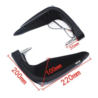 Foto 2 | Cubre Puños Moto Motocicleta Con Luz Led Universal Belug Negro Luz Blanca