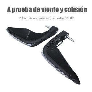 Foto 4 | Cubre Puños Moto Motocicleta Con Luz Led Universal Belug Negro Luz Blanca