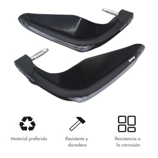 Foto 5 | Cubre Puños Moto Motocicleta Con Luz Led Universal Belug Negro Luz Blanca