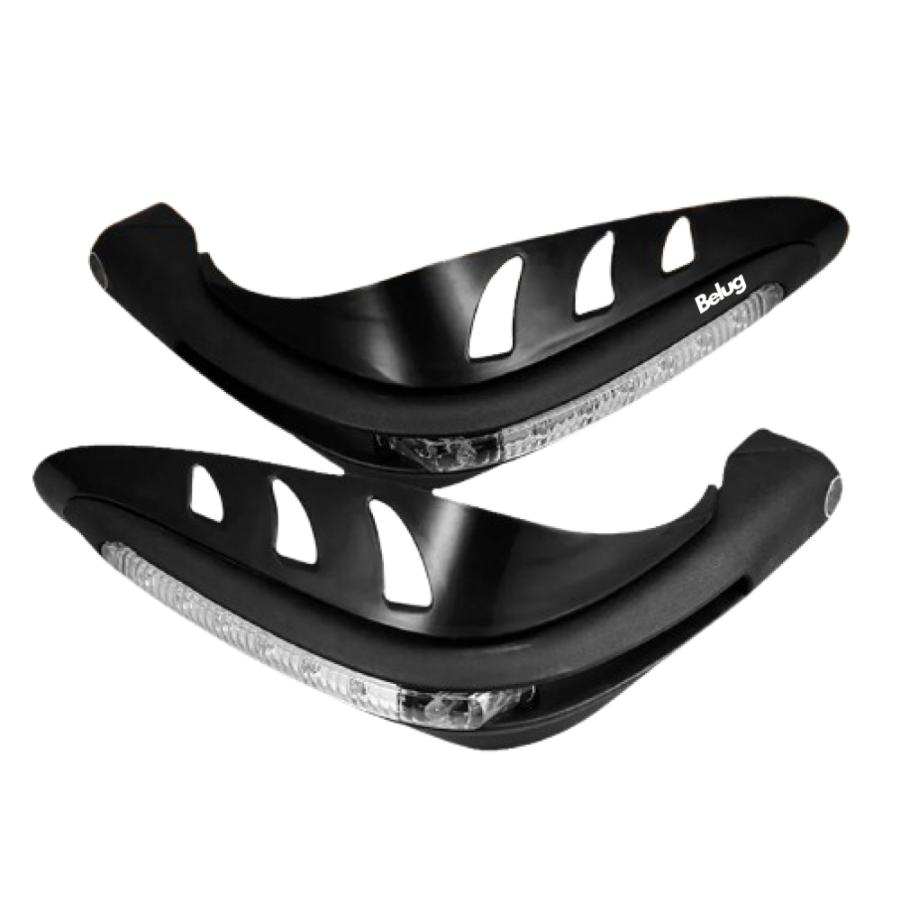 Foto 1 | Cubre Puños Moto Motocicleta Con Luz Led Universal Belug  Negro Luz Blanca