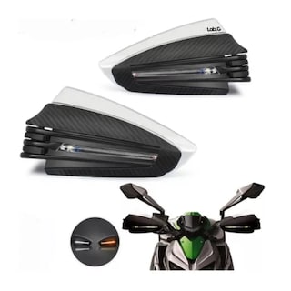 Foto 2 | Cubre Puños Moto Hand Guards Universales Luz Led Lab.g Negro Con Blanco