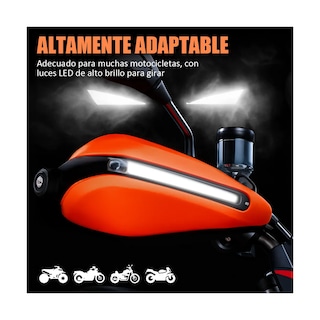 Foto 4 | Cubre Puños Universal Para Motocicleta Con Luz Led Eo Safe Imports Esi-20939 Naranja