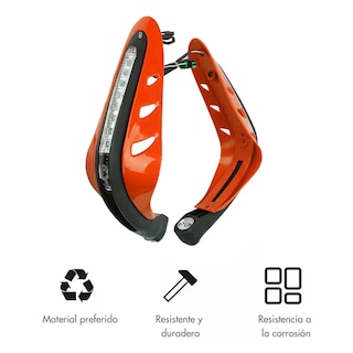 Foto 3 | Cubre Puños Universal Motocicleta Con Luz Led Blanco Eo Safe Imports Esi-20935 Naranja