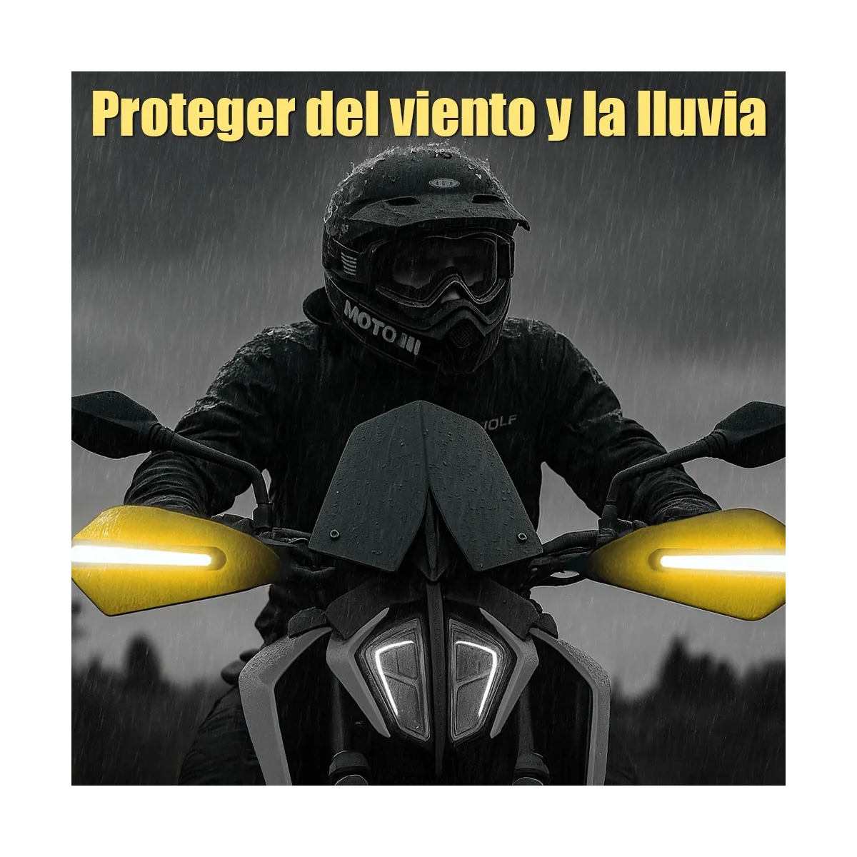 Foto 2 | Cubre Puños Universal Para Motocicleta  Con Luz Led Eo Safe Imports Esi-20938 Amarillo