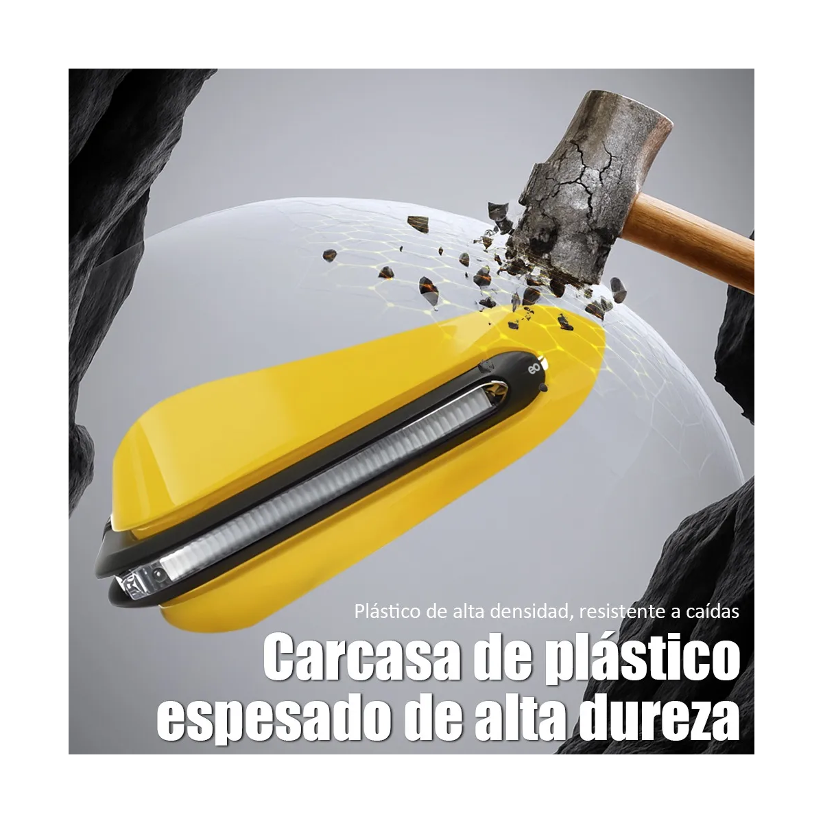 Foto 3 | Cubre Puños Universal Para Motocicleta  Con Luz Led Eo Safe Imports Esi-20938 Amarillo