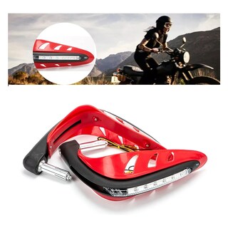 Foto 2 | Cubre Puños Universal Motocicleta Con Luz Led Amarillo Eo Safe Imports Esi-20933 Rojo