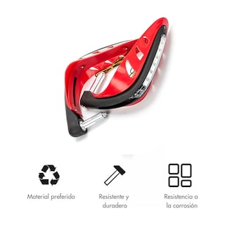 Foto 3 | Cubre Puños Universal Motocicleta Con Luz Led Amarillo Eo Safe Imports Esi-20933 Rojo