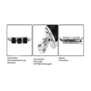 Foto 5 | Bocinas Kinlley MT487 Doradas MP3/FM Bluetooth para Moto