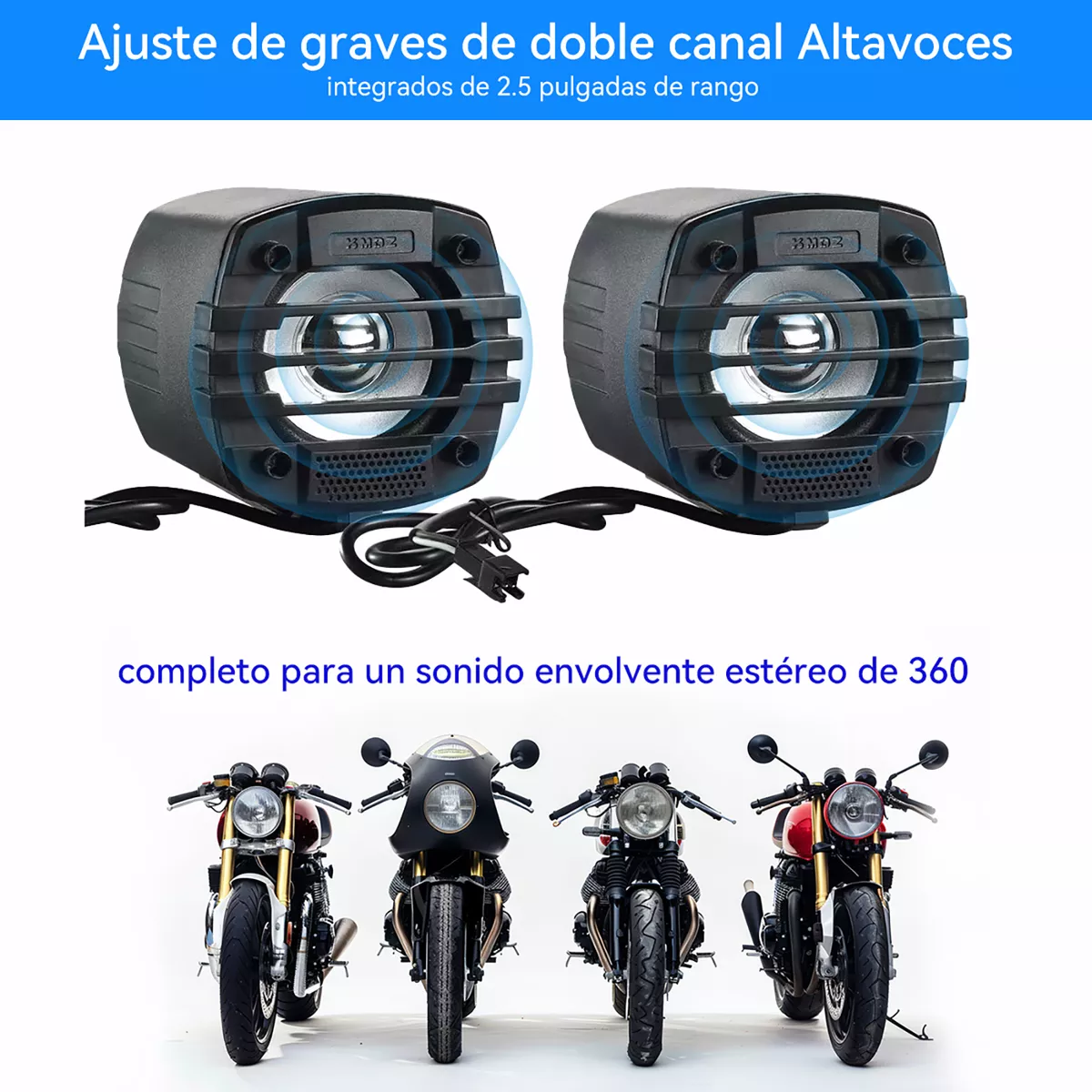 Foto 4 pulgar | Bocinas Moto Bluetooth Amplificador  Carga Universal Eo Safe Imports Esi-15477 Negro