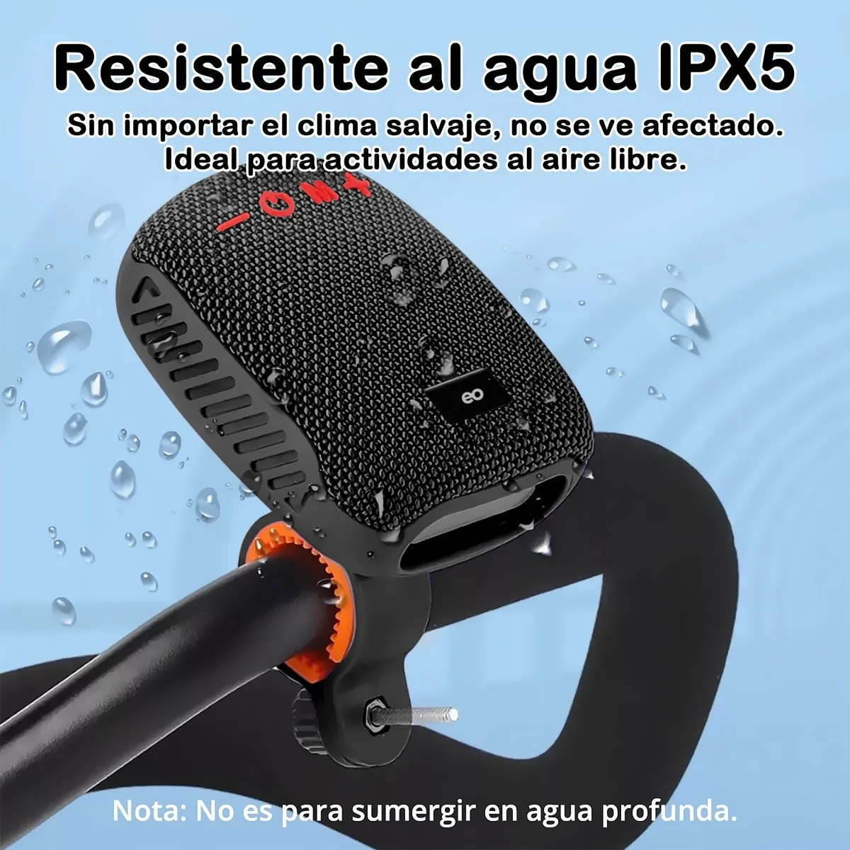 Foto 2 | Bocina Para Moto Bluetooth Portátil 8w Resistente Al Agua Eo Safe Imports Esi-20002 Negro