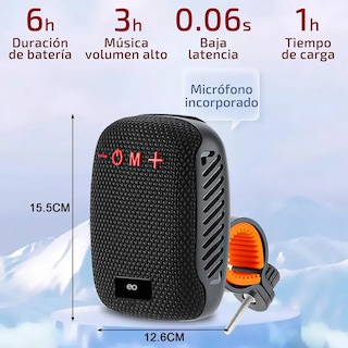 Foto 4 | Bocina Para Moto Bluetooth Portátil 8w Resistente Al Agua Eo Safe Imports Esi-20001 Gris