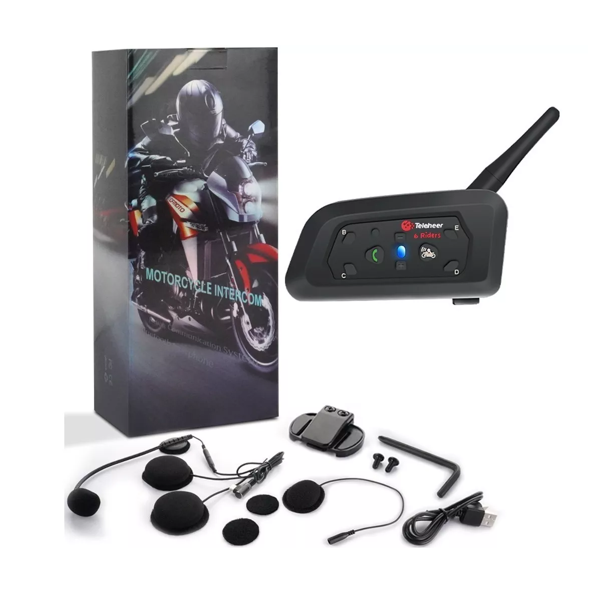 Foto 2 | Intercomunicador Motocicleta Para Casco Bluetooth Eo Safe Imports Esi-4971 Negro