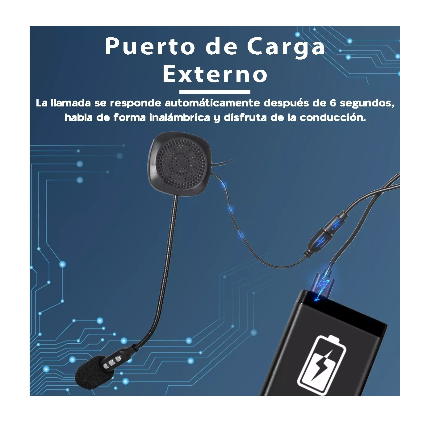 Foto 4 pulgar | Auriculares Bluetooth 4.2 Cool para Casco con Micrófono Negro