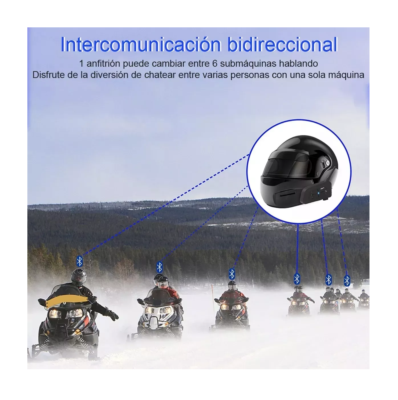 Foto 3 pulgar | Audífonos para Casco de Motos 2 PZAS Bluetooth Impermeable Negro