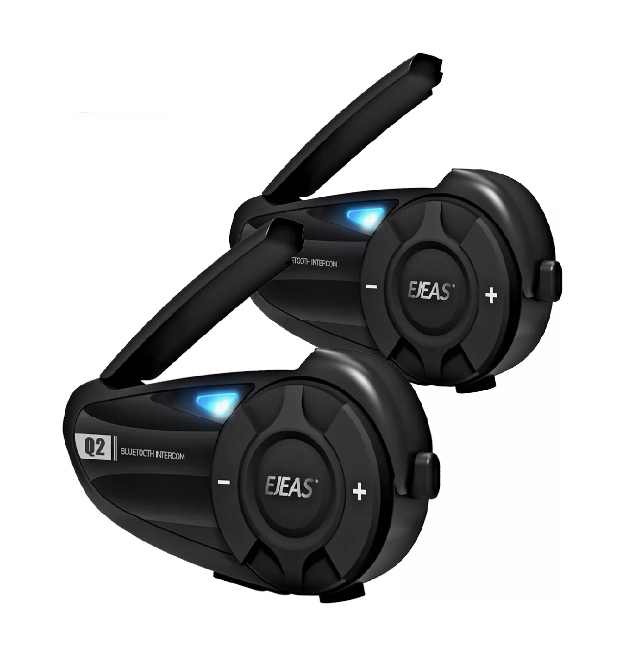 Intercomunicador para Casco Bluetooth 2 Piezas Negro