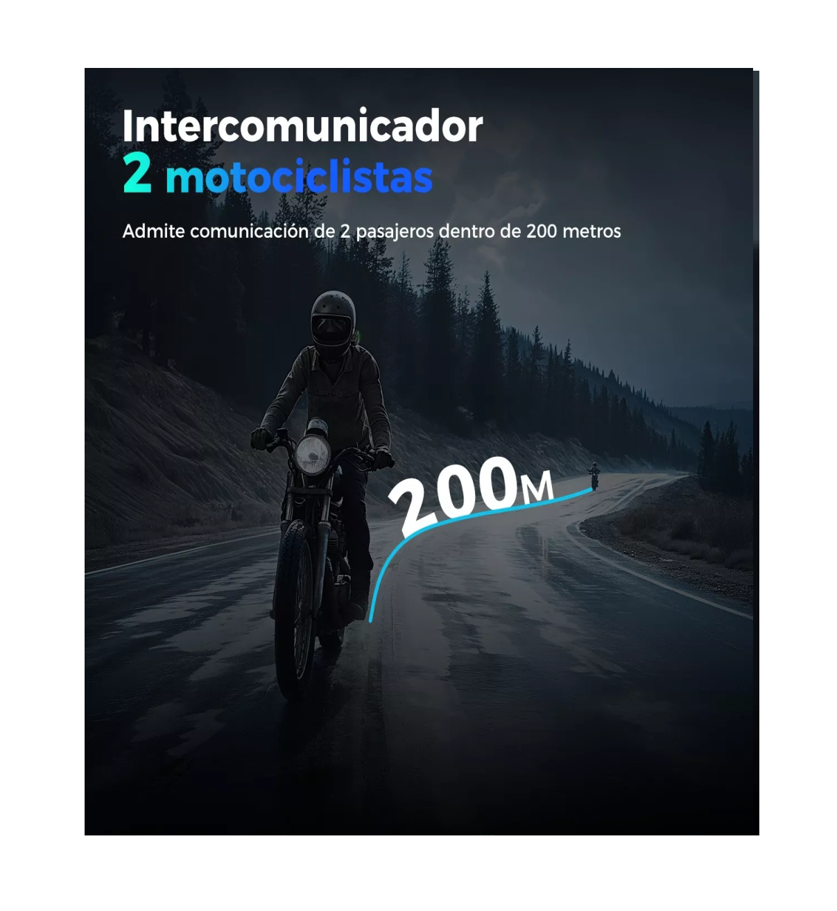 Foto 4 pulgar | Intercomunicador Audífonos Para Casco De Moto Bt5.1 Fm 200m Negro Líneas Verdes