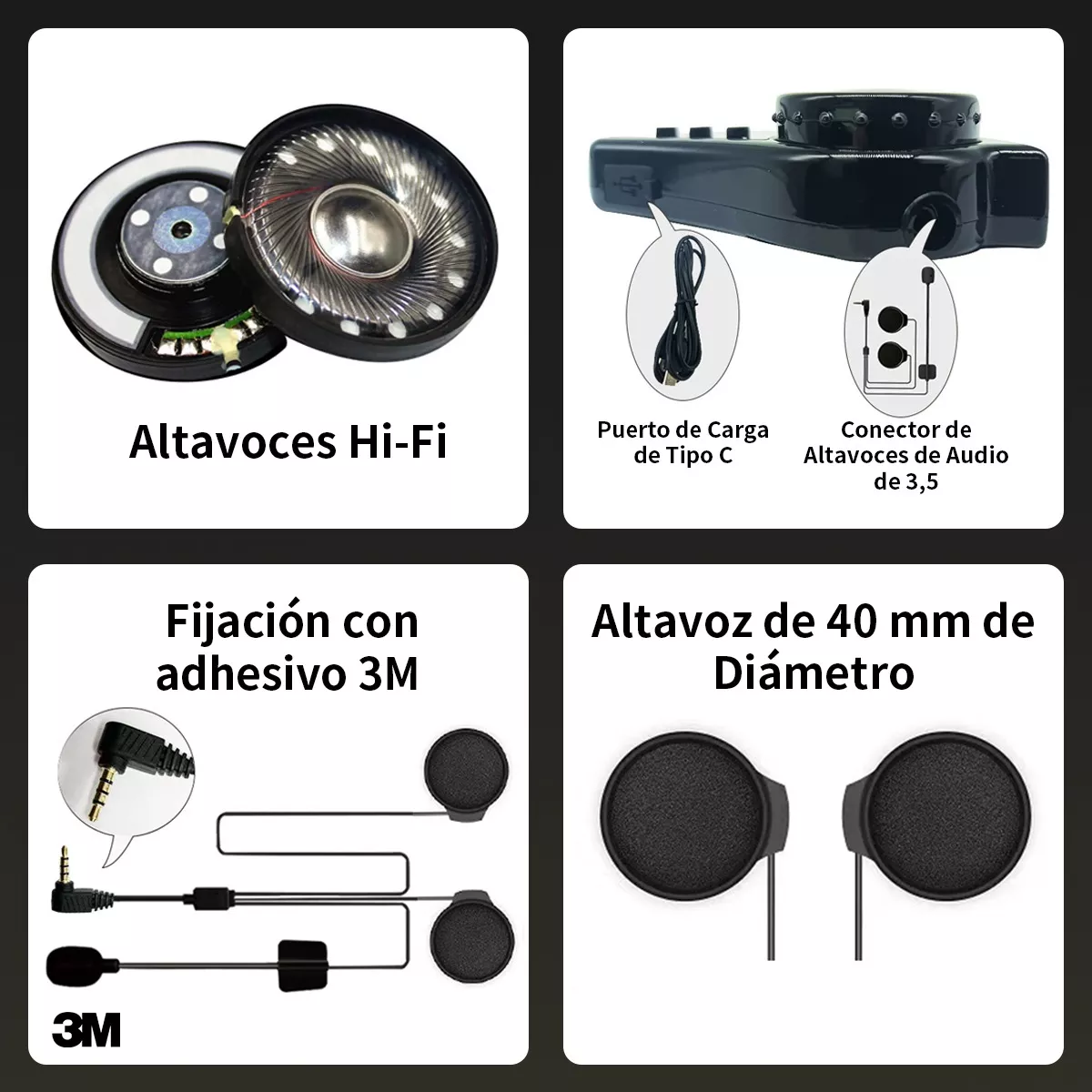 Foto 3 pulgar | Audífonos para Casco Eo Safe Imports Esi-1338 con Bluetooth