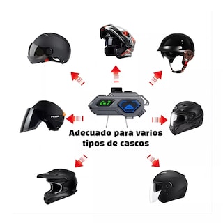 Foto 3 | Audífonos Para Casco De Motos Bluetooth Intercomunicador 2pc Eo Safe Imports Esi-16815 Gris