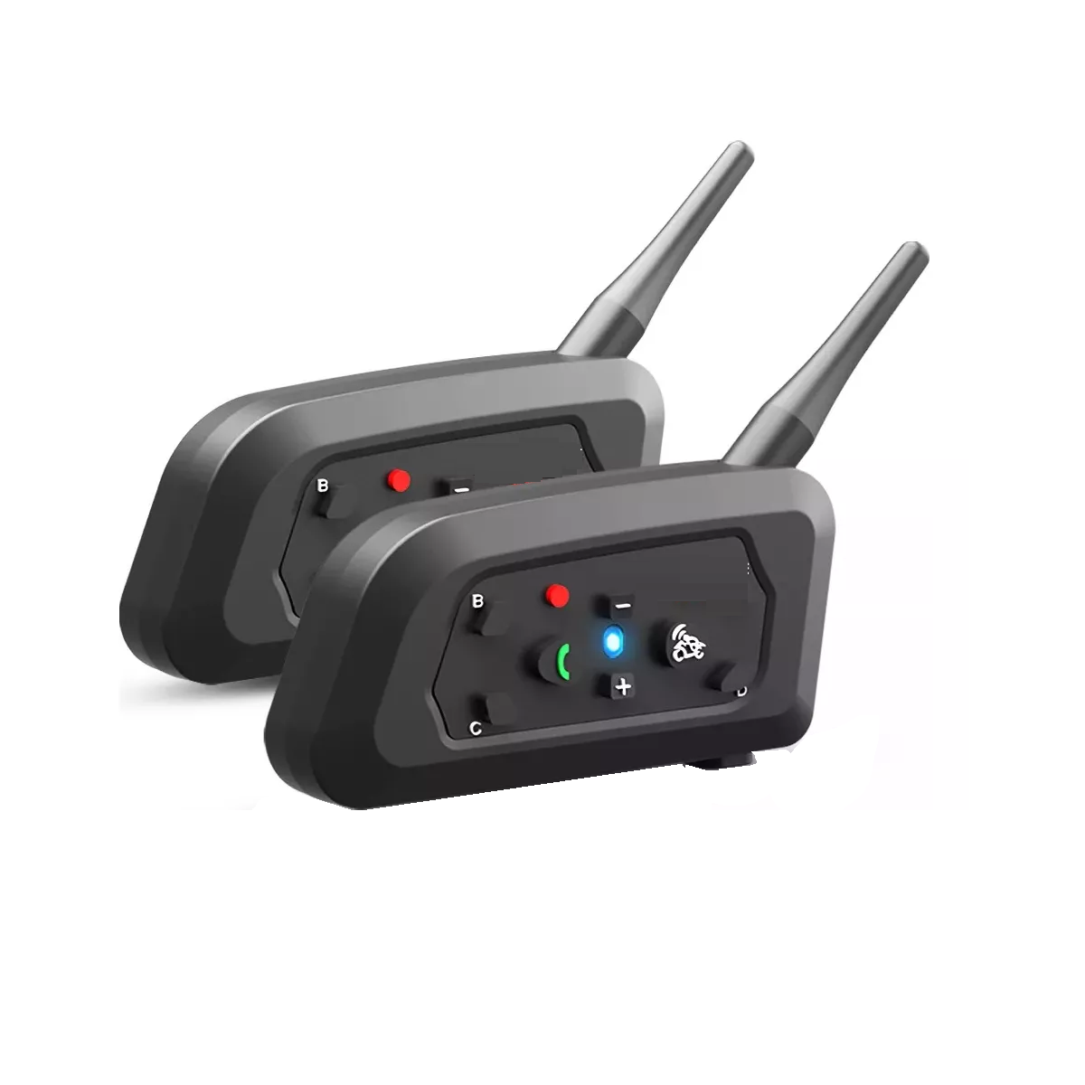 Par De Intercomunicadores Para Cascos De Moto Con Bluetooth Eo Safe Imports Esi-17028 Negro