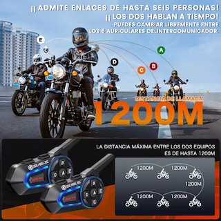 Foto 2 | Par De Intercomunicadores Para Casco Con Bluetooth Eo Safe Imports Esi-17045 Negro
