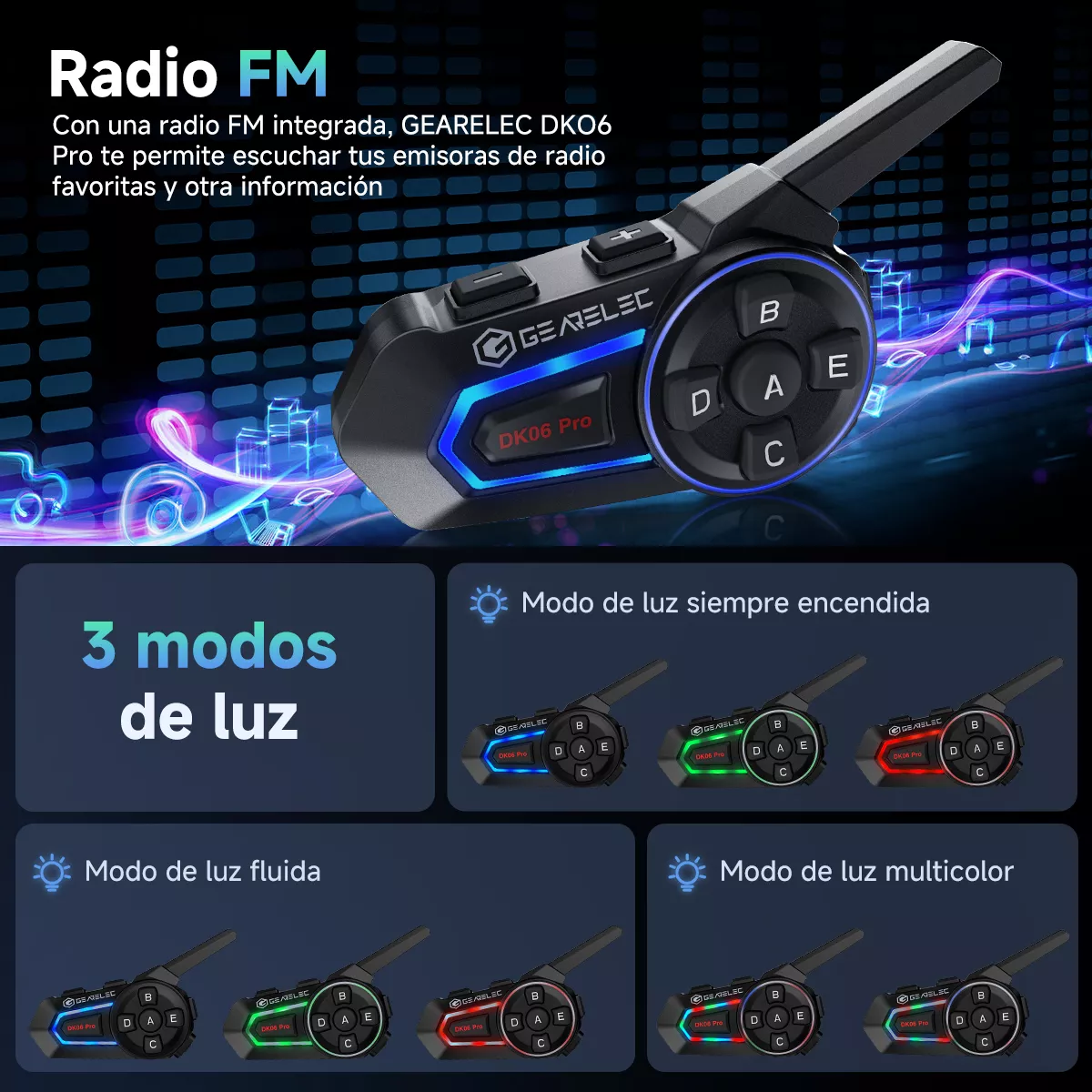Foto 4 pulgar | Par De Intercomunicadores Para Casco Con Bluetooth Eo Safe Imports Esi-17045 Negro
