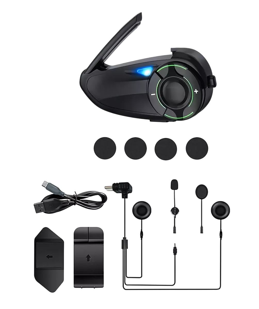 Foto 2 pulgar | Intercomunicador Para Casco De Moto Q8, 1pzs, Ip67,mesh3.0 Negro