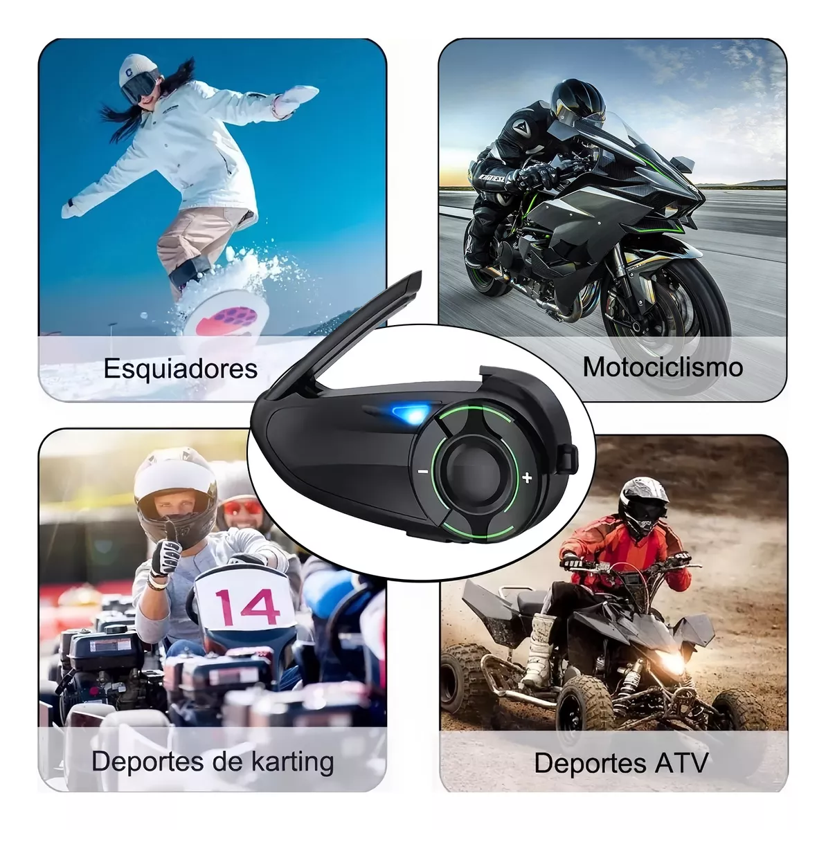 Foto 6 pulgar | Intercomunicador Para Casco De Moto Q8, 1pzs, Ip67,mesh3.0 Negro