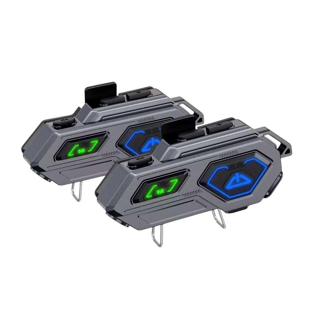 Foto 2 pulgar | Audífonos Para Casco De Motos Bluetooth Intercomunicador 2 Pzs Plata