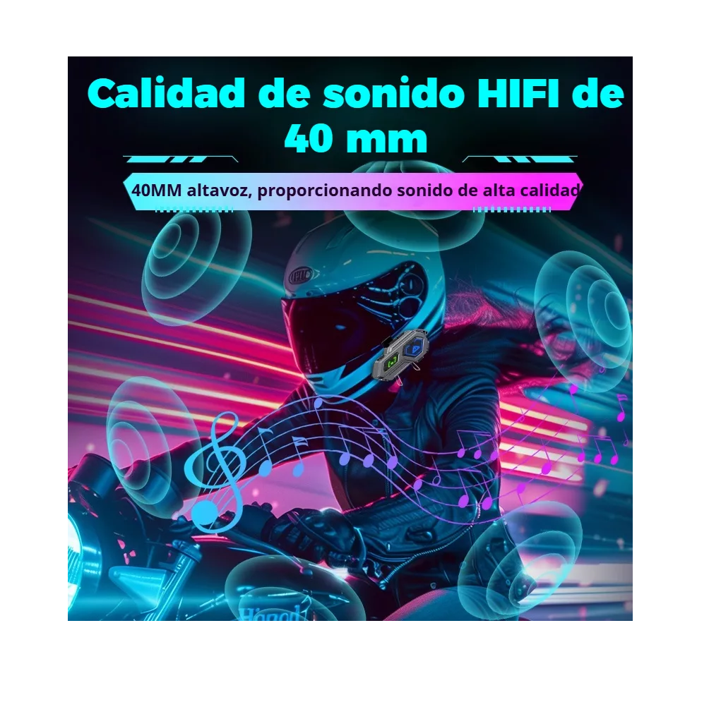 Foto 6 pulgar | Audífonos Para Casco De Motos Bluetooth Intercomunicador 2 Pzs Plata